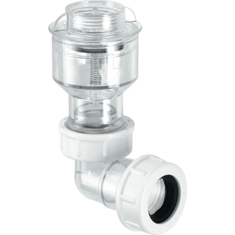 McAlpine Tunvalve Tunvalve (Clear) with 0.75" female thread for connection to WC overflow outlet x 19/23mm Universal Outlet
