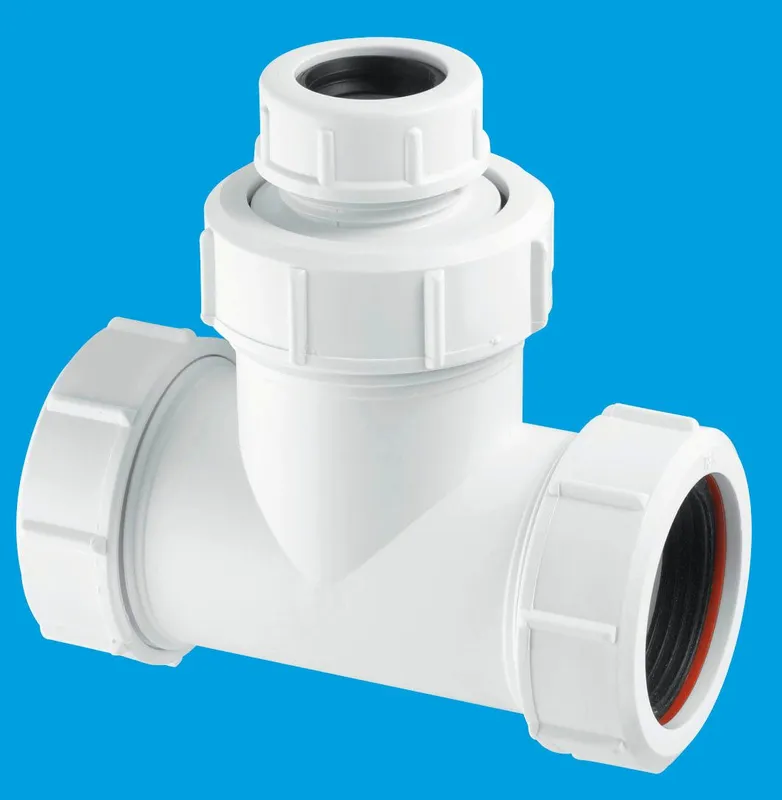McAlpine V1MX-CO 1.5" Universal Slip Tee in White White