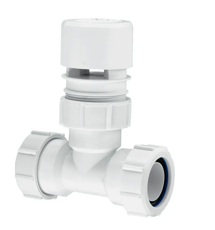 McAlpine Ventapipe Auto Air Vent Admittance Valve with Multifit Tee 1.25" VP4 in White White