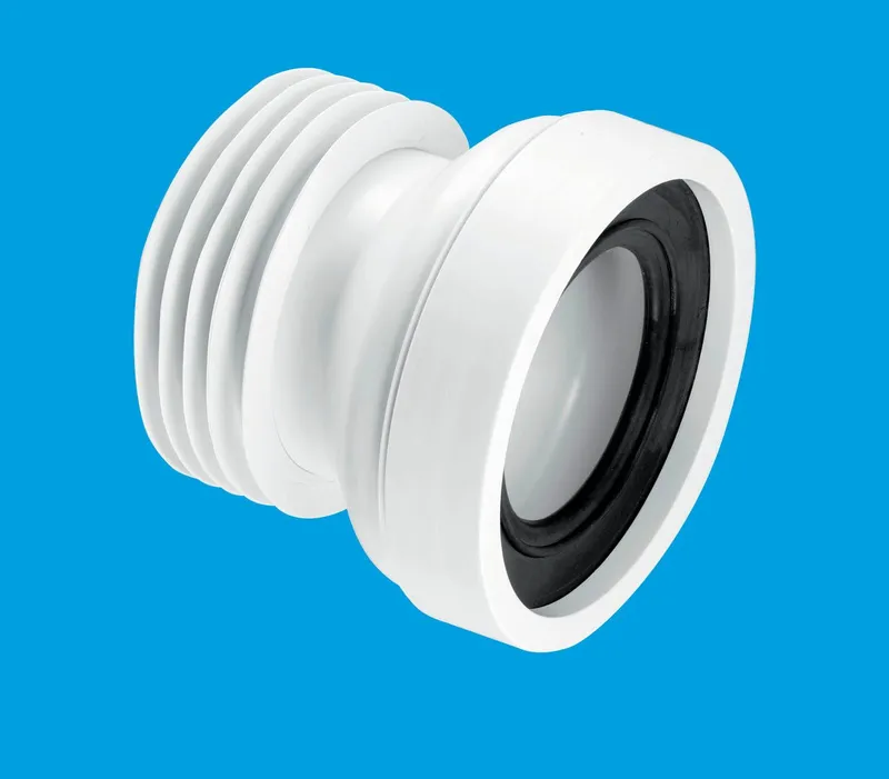 McAlpine WC-CON1 Straight Rigid WC Connector in White White