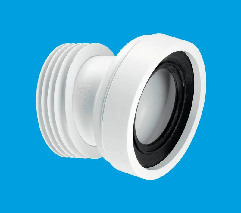 McAlpine WC-CON7A 14° Angle Rigid WC Connector in White White