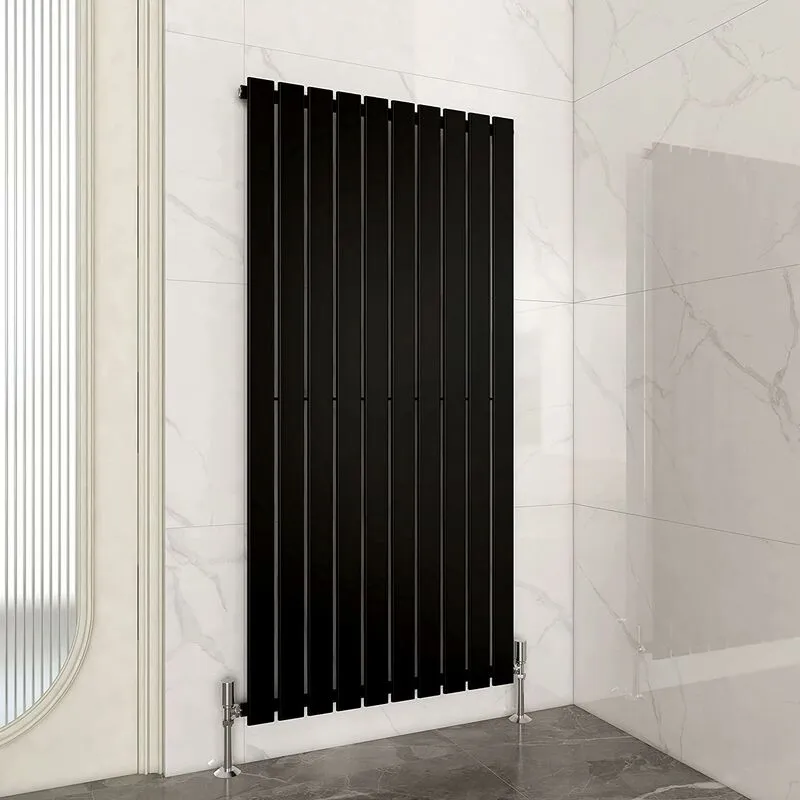 Mcc Direct - 1600 x 680mm Single Designer Flat Panel Central Heating Radiator matt black