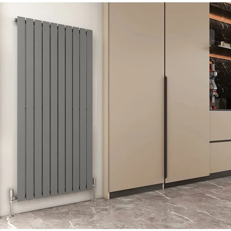 Mcc Direct - 1600 x 680mm Single Designer Flat Panel Central Heating Radiator anthracite