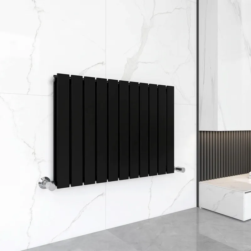 Mcc Direct Designer Flat Panel Double Radiator 600x748mm Black Size: 600x748 Black 600x748