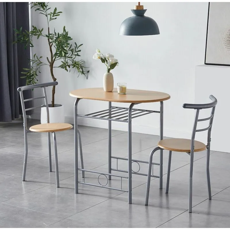 Mcc Direct Breakfast Bar Table with 2 chairs Barley in Natural Natural