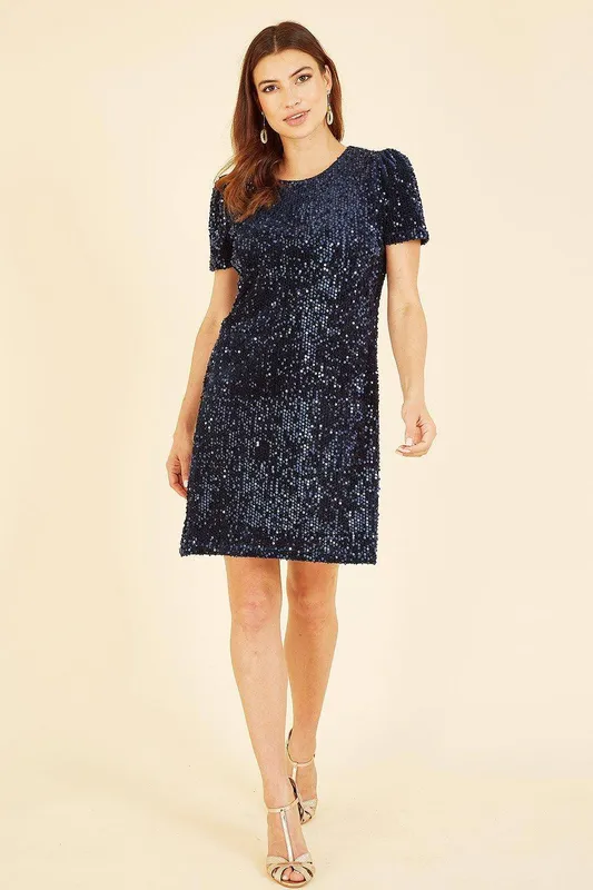 Mela Women's Navy Sequin Tunic Size: 22 - Navy