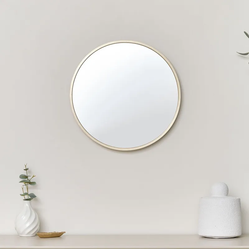 Melody Maison Round Gold Wall Mirror - 40cm X 40cm Size: 40 cm X 40 cm Gold 40 cm X 40 cm