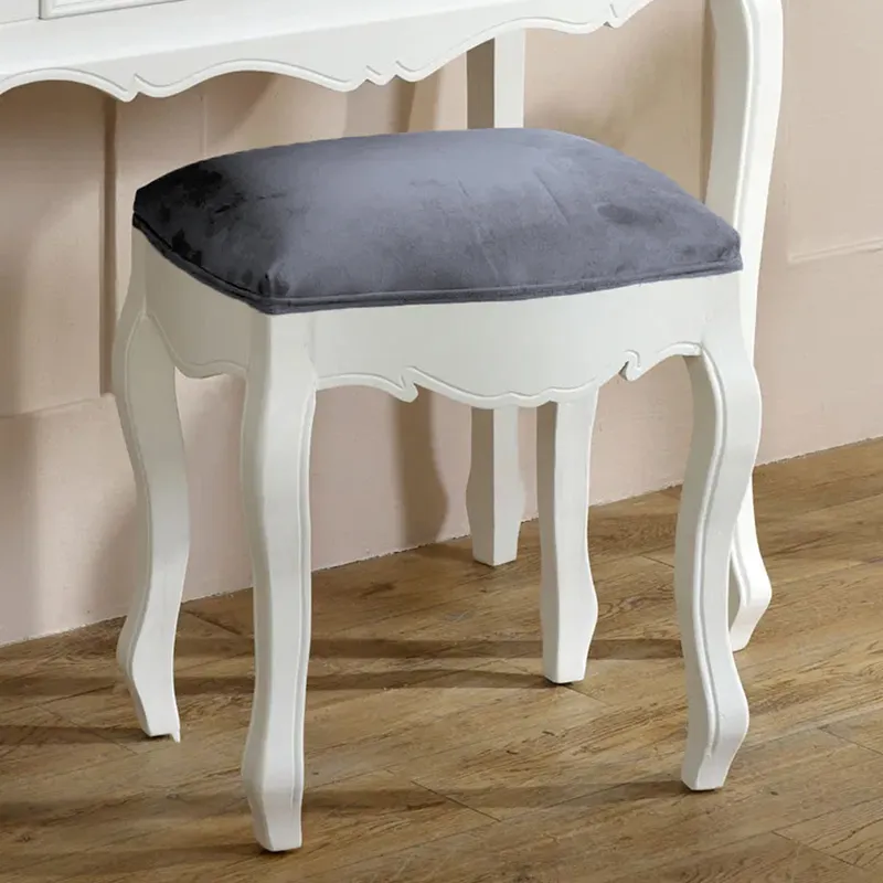 Melody Maison White Dressing Table Stool - Victoria Range White