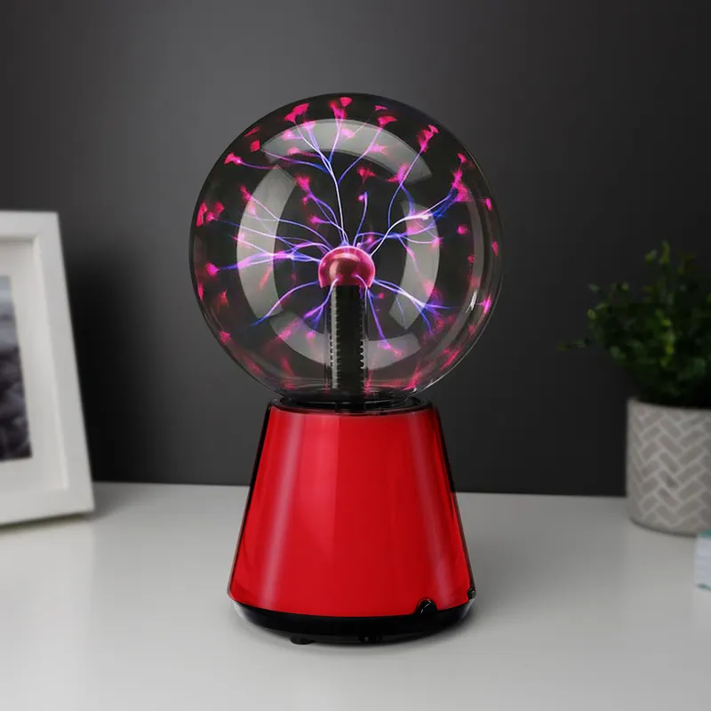 Menkind Colour Changing Futuristic Plasma Ball - Clear & Red