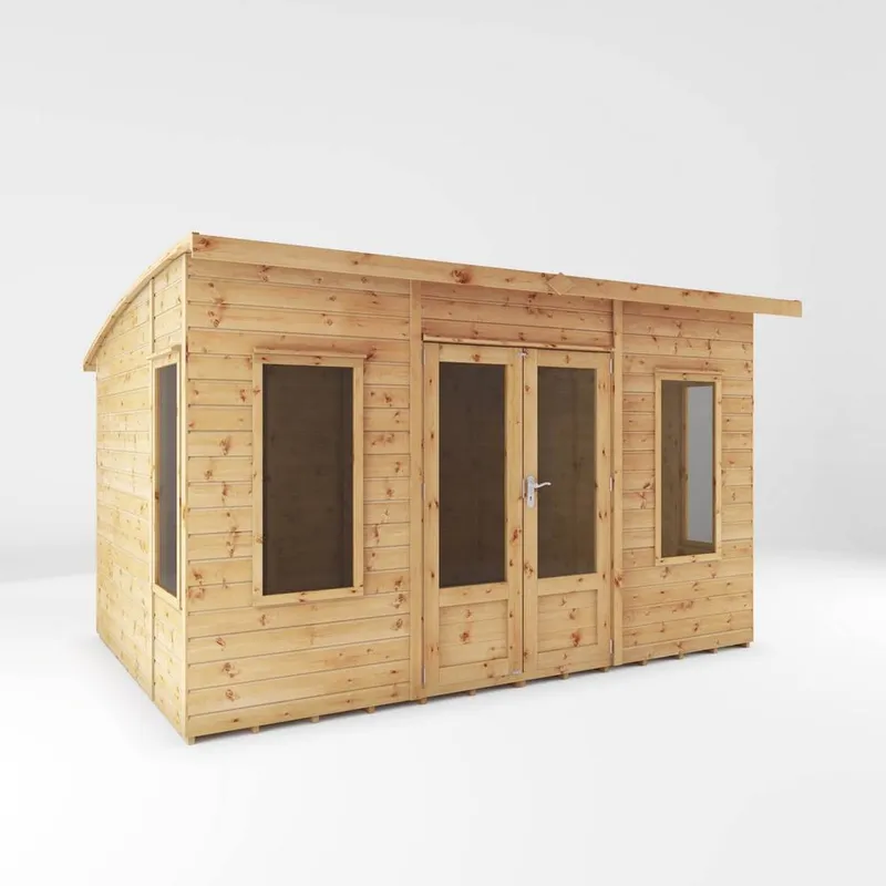 Mercia 12 x 8 Feet Premium Helios Summerhouse - L295 x W364 x H215.6 cm in Brown Brown