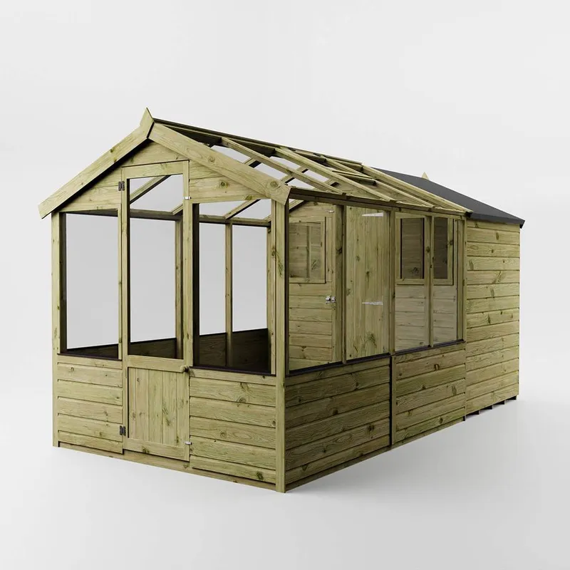 Mercia Traditional Apex Greenhouse Combi Shed 12x6