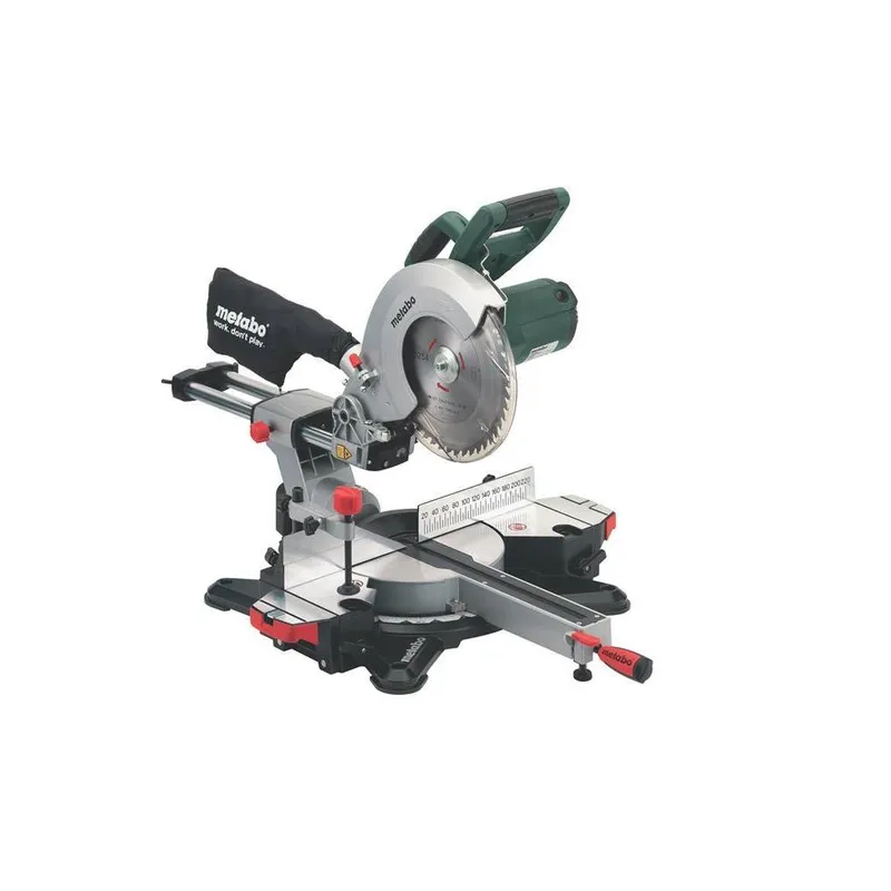 metabo Kgs-216Mn Sliding Mitre Saw 216Mm 1500W 110V in Silver Silver