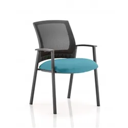Metro Visitor Chair Kingfisher Colour Seat With Arms - KC
