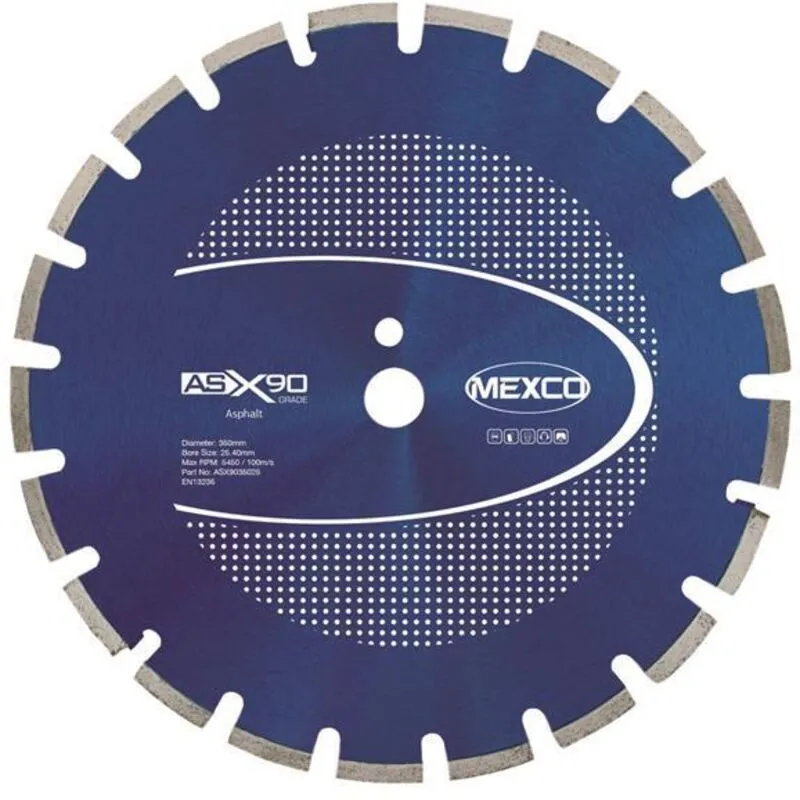 Mexco ASX9035025 Asphalt X90 Grade Diamond Blade 350 x 25.4mm