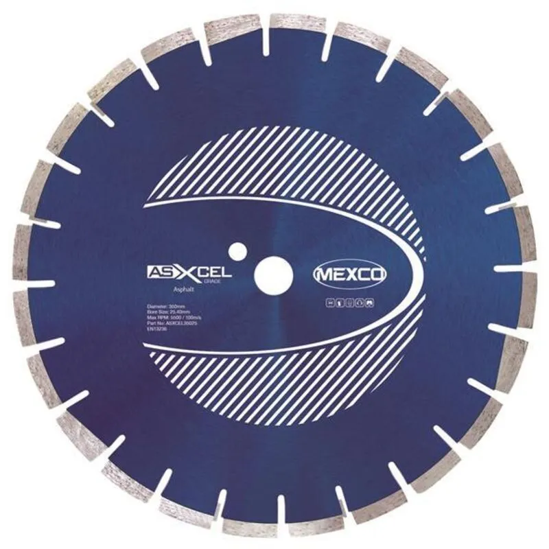 Mexco ASXCEL35025 Asphalt Xcel Grade Diamond Blade 350 x 25.4mm