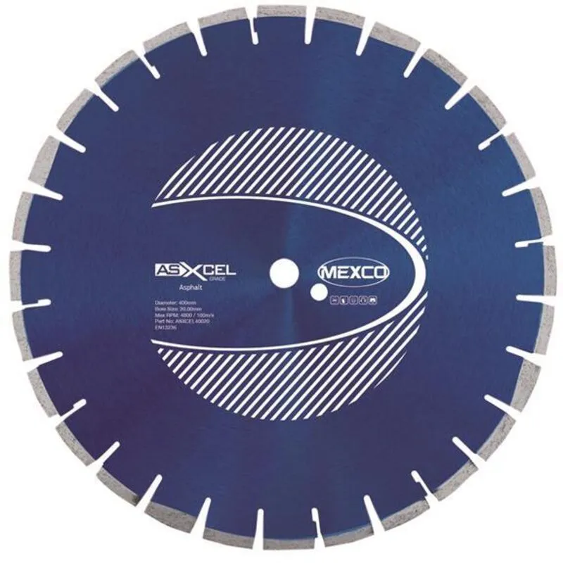 Mexco ASXCEL40020 Asphalt Xcel Grade Diamond Blade 400 x 20mm MEXASXL40020