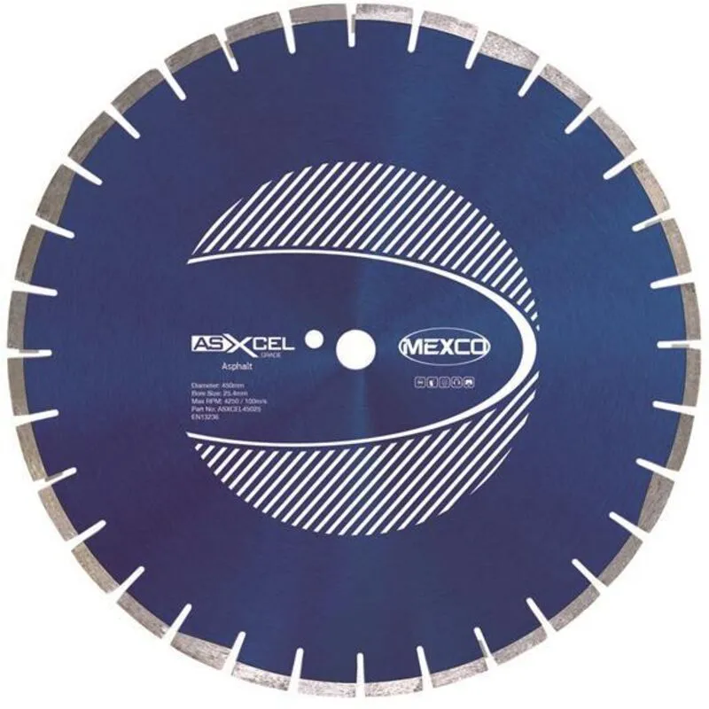 Mexco ASXCEL45025 Asphalt Xcel Grade Diamond Blade 450 x 25.4mm MEXASXL45025
