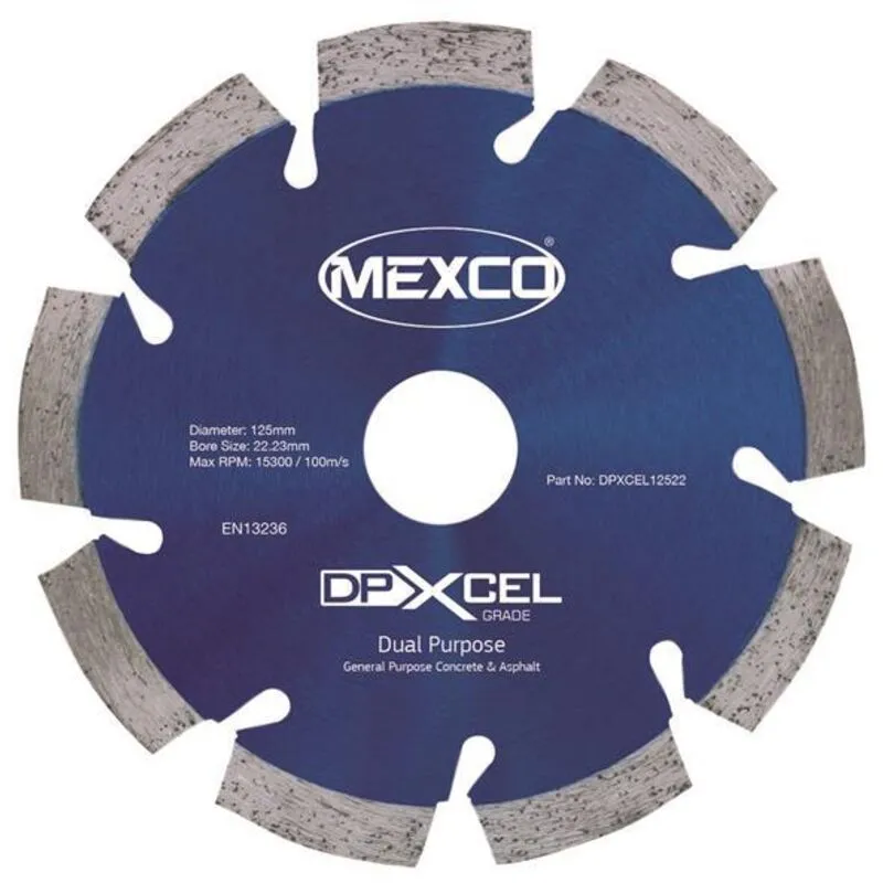 Mexco DPXCEL12522 Xcel Grade Dual Purpose Diamond Blade 125 x 22mm MEXDPXL12522