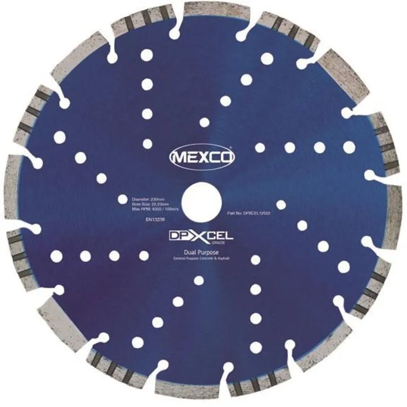 Mexco DPXCEL23022 Xcel Grade Dual Purpose Diamond Blade 230 x 22mm MEXDPXL23022