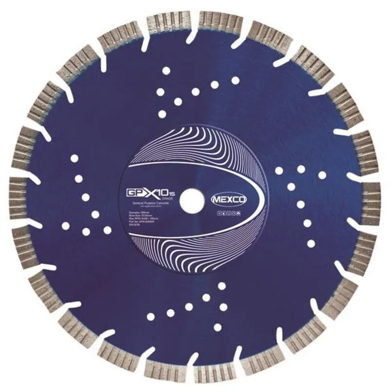 Mexco GPX1530020 GPX10-15 Concrete Diamond Blade 300 x 20mm