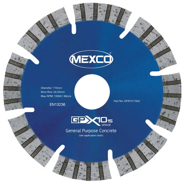 Mexco GPX1535025 GPX10-15 Concrete Diamond Blade 350 x 25.4mm MEXGPX153505