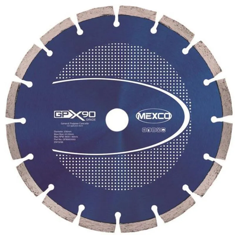 Mexco GPX9023022 GPX90 Concrete Diamond Blade 230 x 22mm