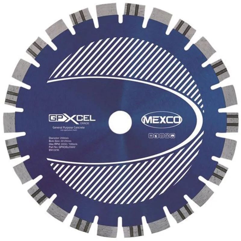 Mexco GPXCEL25025 Xcel Grade Concrete Diamond Blade 250 x 22mm