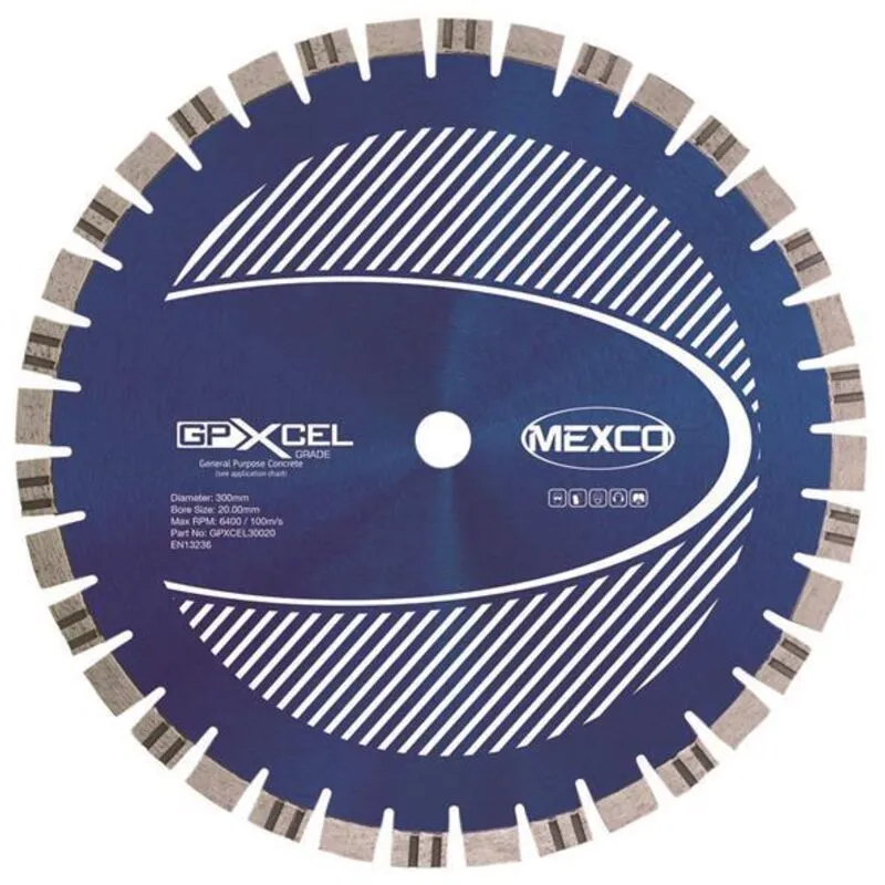 Mexco GPXCEL30020 Xcel Grade Concrete Diamond Blade 300 x 20mm