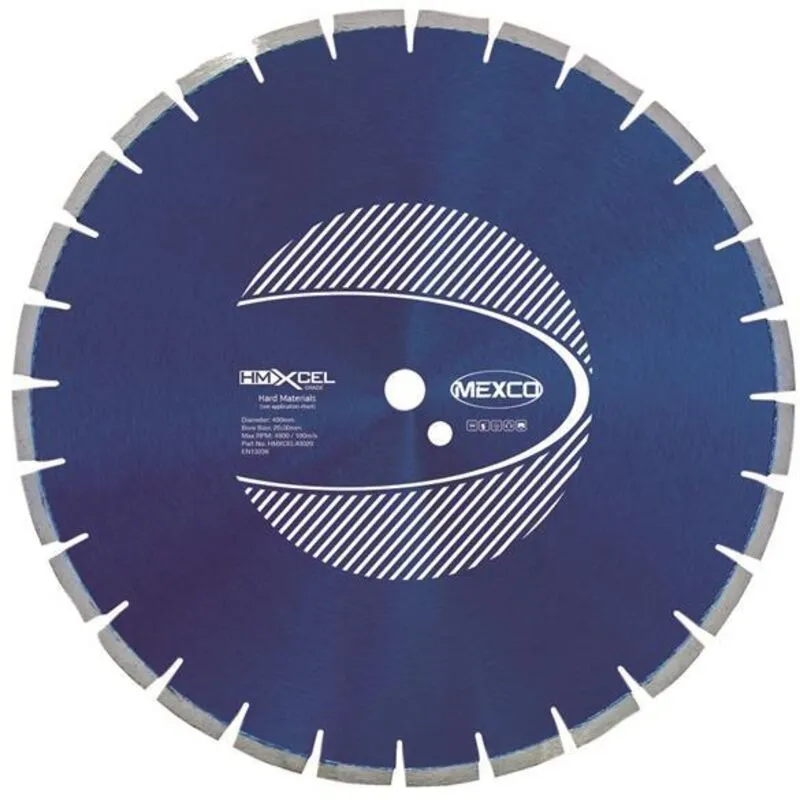 Mexco HMXCEL40020 Xcel Grade Hard Materials Diamond Blade 400 x 20mm