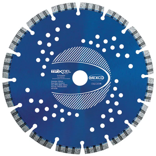 Mexco TPXCEL35025 Xcel Grade Tri-Purpose Diamond Blade 350 x 25.4mm