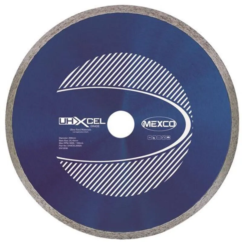 Mexco UHXCEL20025 Uhxcel Ultra Hard Materials Diamond Blade 200 x 25.4mm