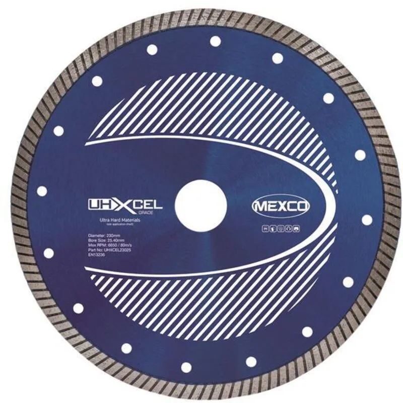 Mexco UHXCEL23025 Uhxcel Ultra Hard Materials Diamond Blade 230 x 25.4mm
