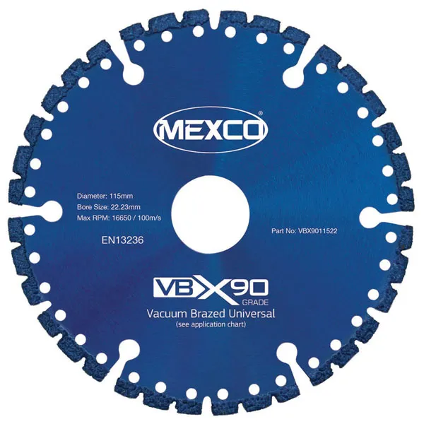 Mexco VBX9012522 VBX90 Grade Universal Diamond Blade 125 x 22mm MEXVBX90125