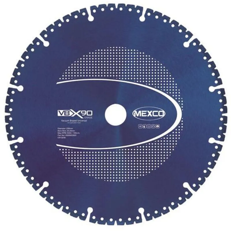 Mexco VBX9023022 VBX90 Grade Universal Diamond Blade 230 x 22mm MEXVBX90230