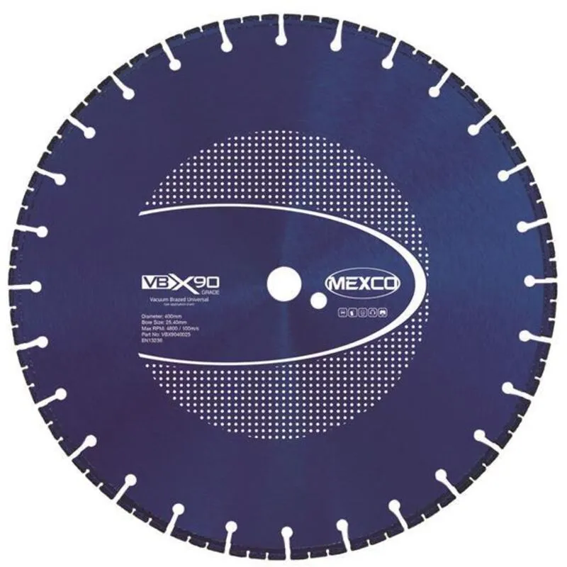 Mexco VBX9040025 VBX90 Grade Universal Diamond Blade 400 x 25.4mm