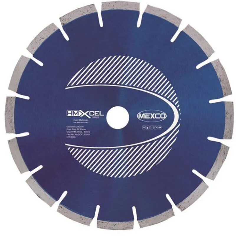 Mexco HMXCEL23022 Xcel Grade Hard Materials Diamond Blade 230 x 22mm