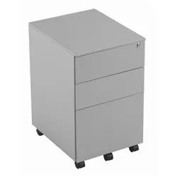 Mezzo 3 Drawer Under Desk Steel Pedestal - Silver - TKUSMP3SV