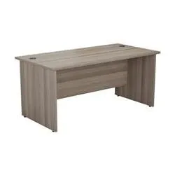 Mezzo Panel 1800 Rectangular Panel Workstation Grey Oak - PAN1880RECGO