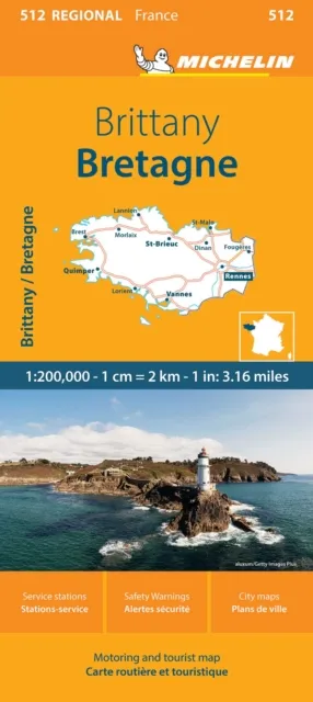 Michelin Editions des Voyages Brittany - Michelin Regional Map 512