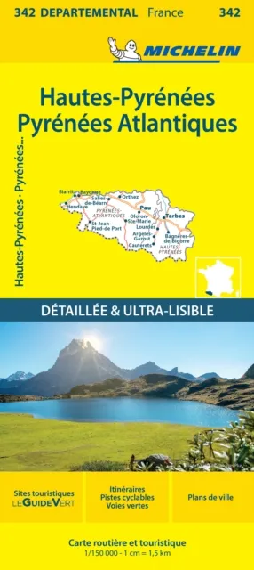 Michelin Editions des Voyages Hautes-Pyrenees Pyrenees-Atlantiques - Michelin Local Map 342 : Map