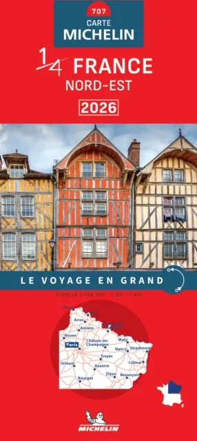 Michelin Editions des Voyages Northeastern France 2026 - Michelin National Map 707