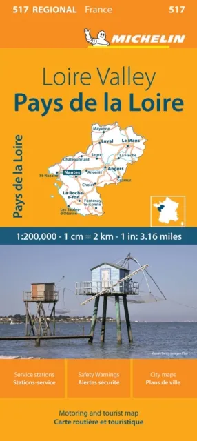 Michelin Editions des Voyages Pays De La Loire - Michelin Regional Map 517