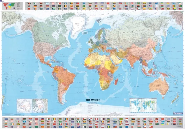 Michelin Editions des Voyages The World - Michelin Rolled & Tubed Wall Map Paper : Wall Map
