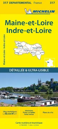Indre-et-Loire Maine-et-Loire - Michelin Local Map 317