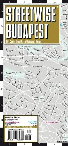 Michelin Streetwise Budapest Map - Laminated City Center Street Map of Budapest, Hungary