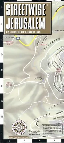 Michelin Streetwise Jerusalem Map - Laminated City Center Street Map of Jerusalem, Israel