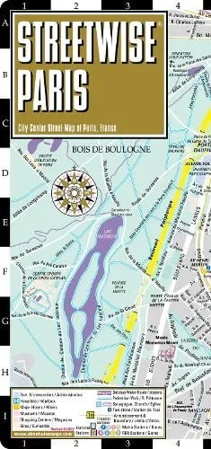 Michelin Streetwise Paris Map - Laminated City Center Street Map of Paris, France
