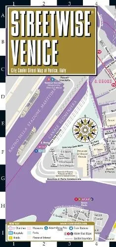 Michelin Streetwise Venice Map - Laminated City Center Street Map of Venice, Italy