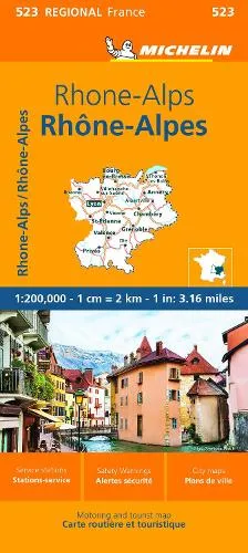 Rhone-Alps - Michelin Regional Map 523