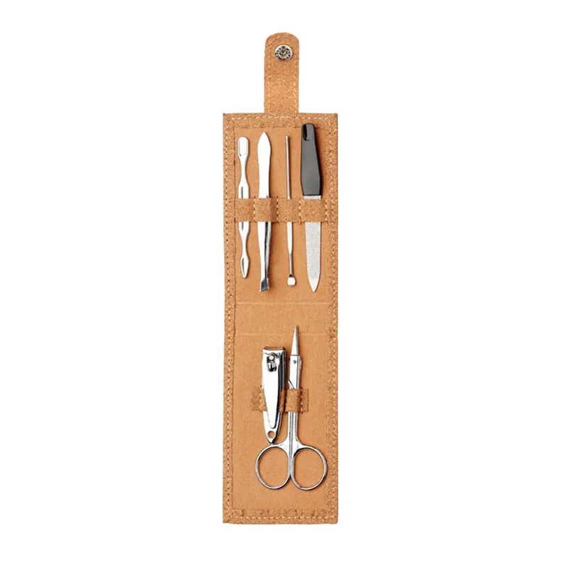 MidOcean Unisex Nailkit Cork Manicure Set (Pack of 6) in Beige Beige One Size female